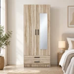 Modern 2 Door Wardrobe with Drawers