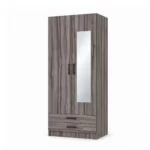 Modern 2 Door Wardrobe with 2 Drawers, MW250