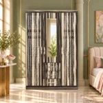 3 Door Wardrobe with Mirror, MW3M