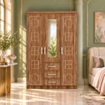 3 Door Wardrobe with Mirror, MW3M