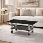 Glass Coffee Table - Black - Image 2