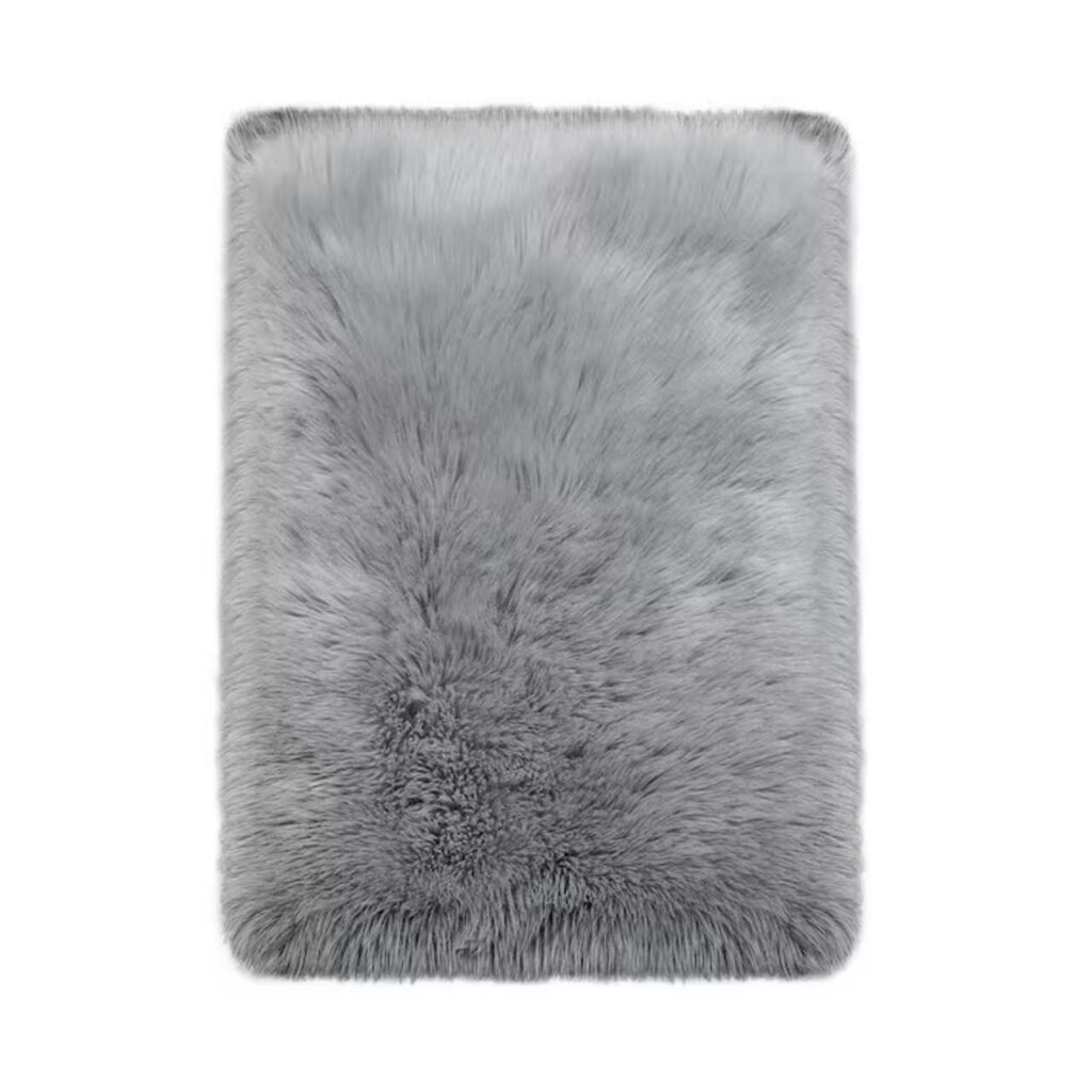 Grey Fluffy Rug - Multiple Sizes