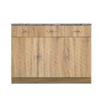 PVC 3 Door Base High Gloss Kitchen Unit, MWPVC3DB