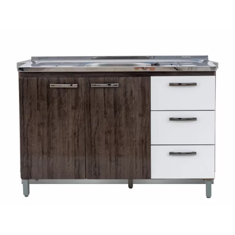 Brazil Kitchen Base with Sink - Arezo and White