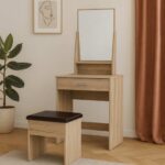 Urban Elegance Dressing Table with Mirror & Stool – MW1005