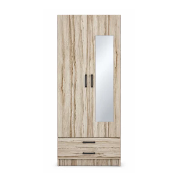 Modern 2 Door Wardrobe with 2 Drawers, MW250