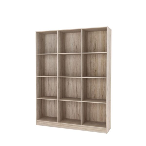12 Compartment Wooden Bookcase