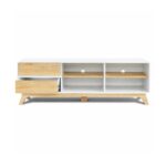 Plasma Wooden Stand - Sonama Oak + Snow White - Image 3