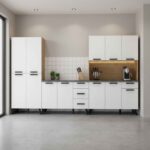 3 Piece Kitchen Set - UK Oak + Snow White