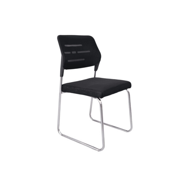 Office Chair Curved Back Chrome Frame