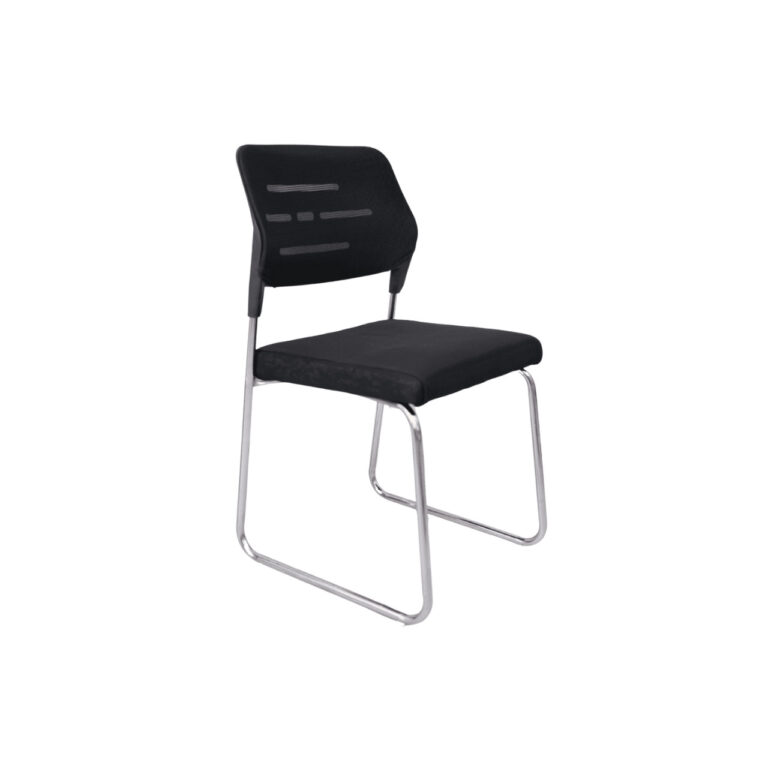 Office Chair Curved Back Chrome Frame