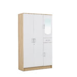 3 Door Wardrobe with Mirror - 2 Colour Options - Image 11