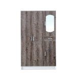 3 Door Wardrobe with Mirror - Black Oak