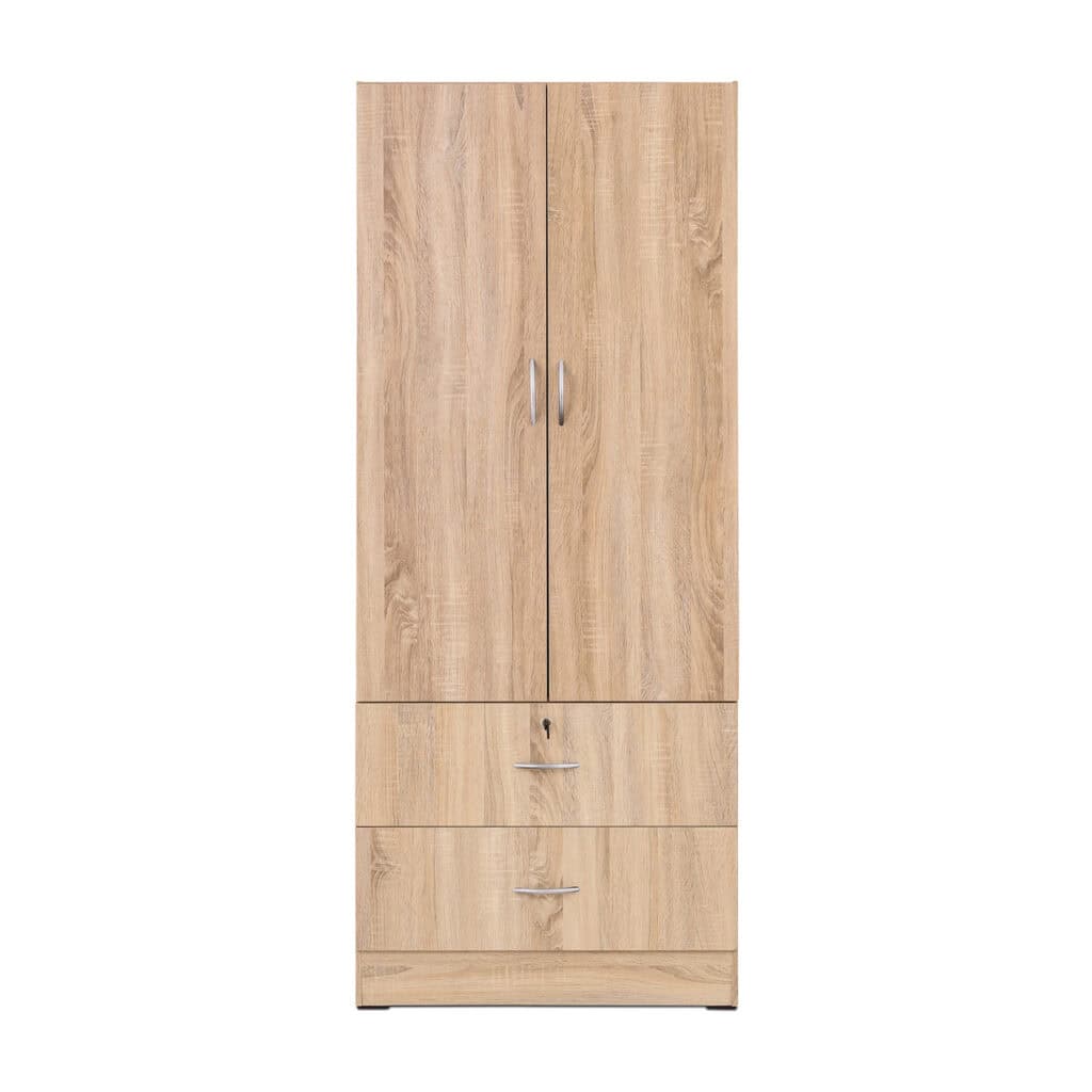 Modern 2 Door Wardrobe with Drawers
