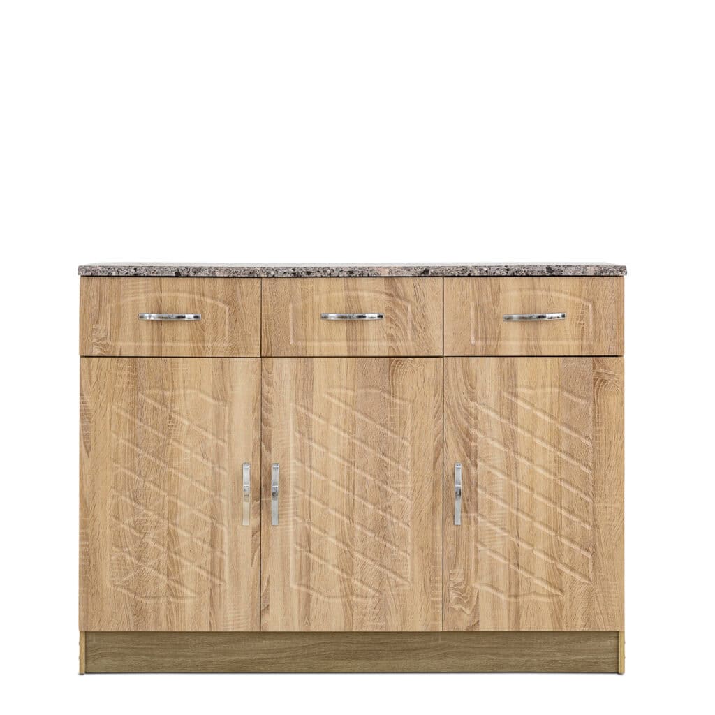 PVC 3 Door Base High Gloss Sonama Oak