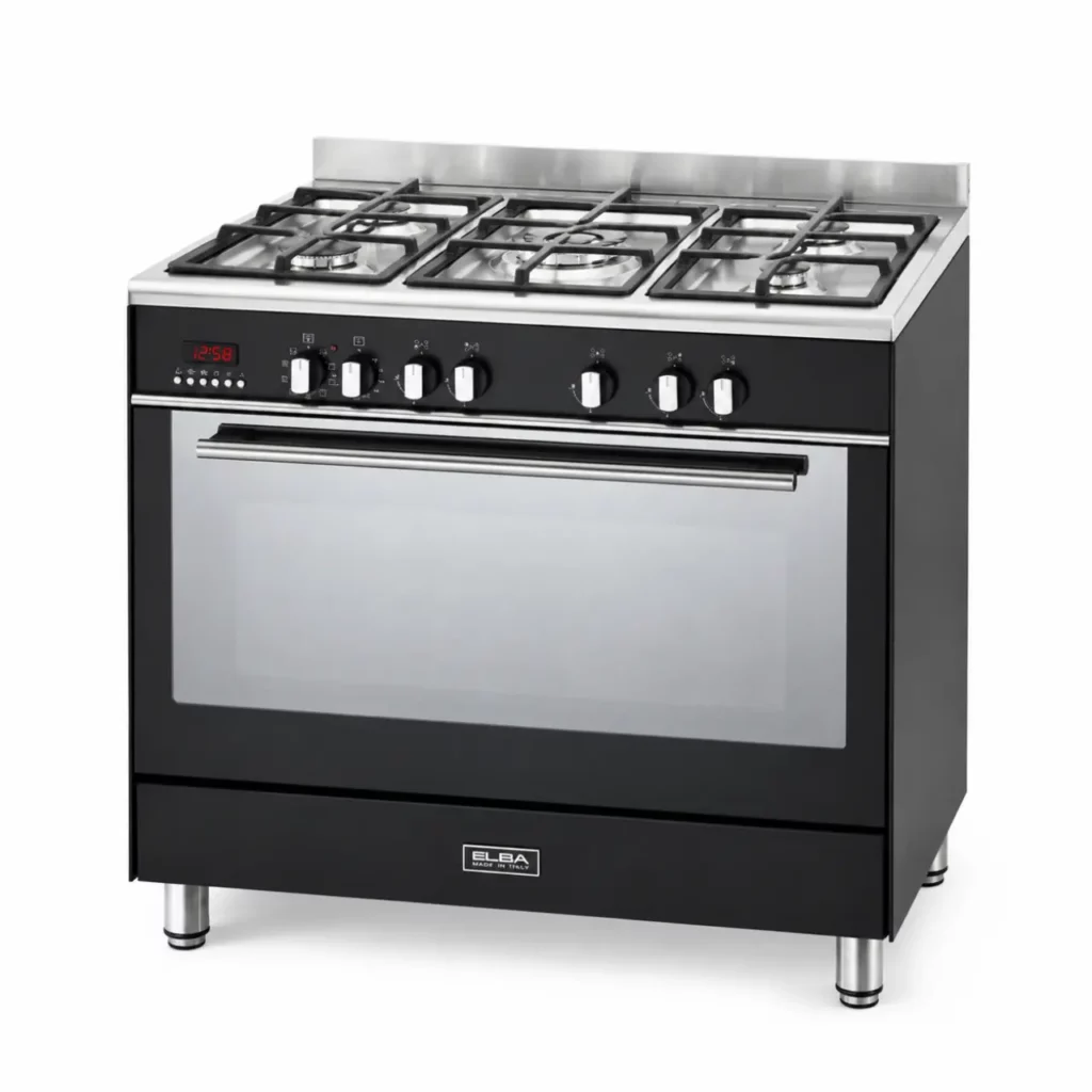 ELBA - 90cm Fusion 5 Burner Gas/Electric Cooker - 9FX827B