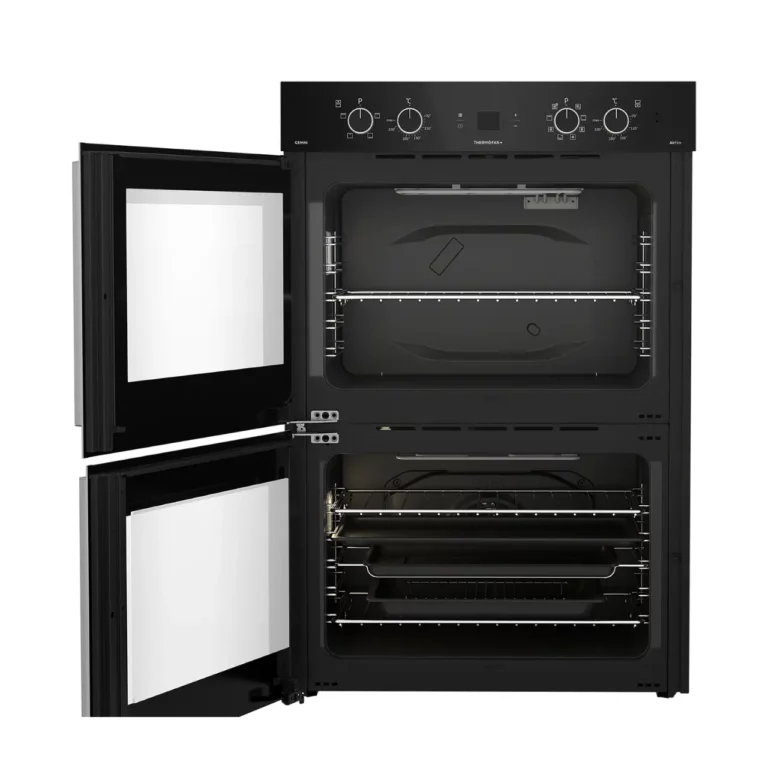 Defy - Gemini Thermofan+ Double Oven Black - DBO767