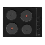 Defy - Solid Plate Hob Black - DHD398