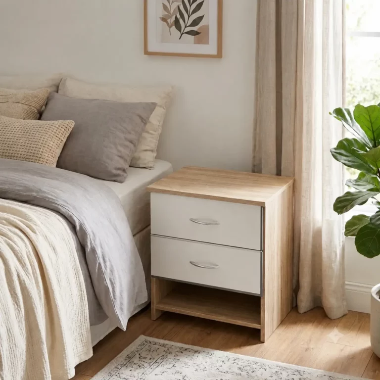 Modern 2 Drawer Nightstand