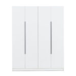4 Door High Gloss Wardrobe - MW4GA WHITE