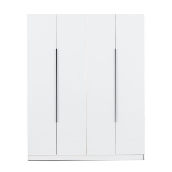 4 Door High Gloss Wardrobe - MW4GA WHITE