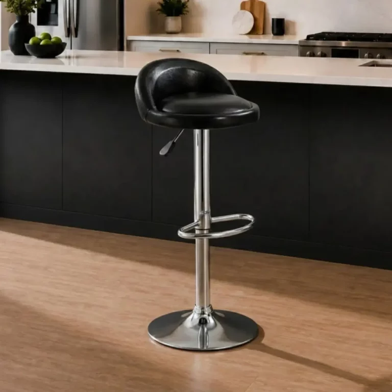 Black PU Leather Bar Chair