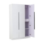 3 Door High Gloss Wardrobe - Image 5