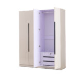 4 Door High Gloss Wardrobe - Image 12