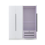 4 Door High Gloss Wardrobe - Image 8