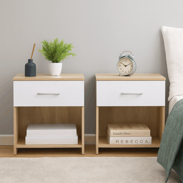DualSpace Sonama & White Nightstand Set of 2 – MW349