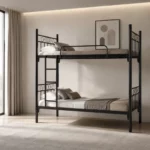 Sturdy Black Metal Bunk Bed - MWZM268