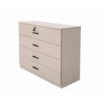 High Gloss 4 Drawer Chest of Drawers - Image 8