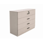 High Gloss 4 Drawer Chest of Drawers - Image 9