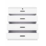 High Gloss 4 Drawer Chest of Drawers - Image 5