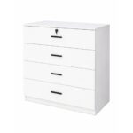 High Gloss 4 Drawer Chest of Drawers - Image 3