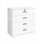 High Gloss 4 Drawer Chest of Drawers - Image 4