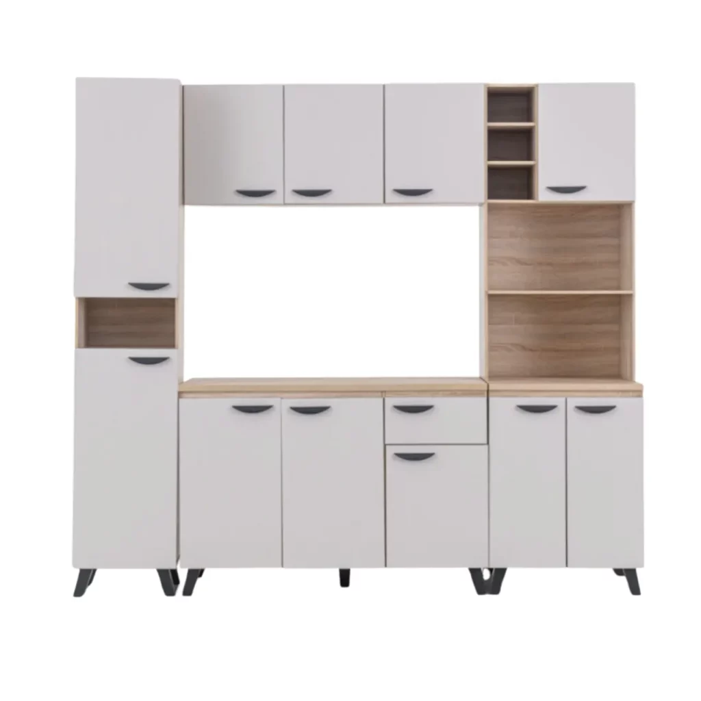 Kitchen Set - Light Grey + Sonoma Oak