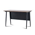 Office Desk - Walnut Top With Black Legs - Image 3