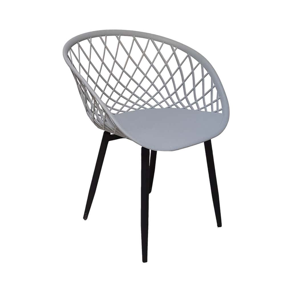 Shell Chair White With Black Legs