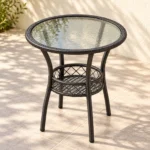 3-Piece Patio Bistro Set – Dark Brown, MWOUT3