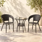 3-Piece Patio Bistro Set – Dark Brown, MWOUT3