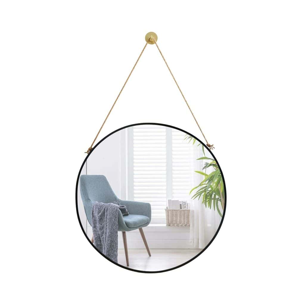 Round Hanging Mirror With Hook