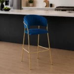 Gold Frame Bar Chair - Available in 4 Colours