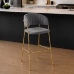 Gold Frame Bar Chair - Available in 4 Colours