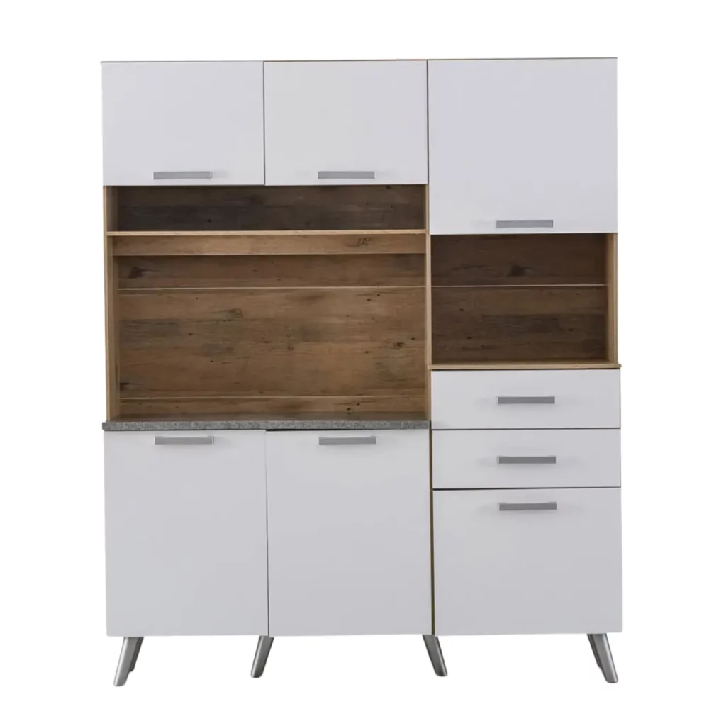 Kitchen Dresser - UK Oak + Snow White