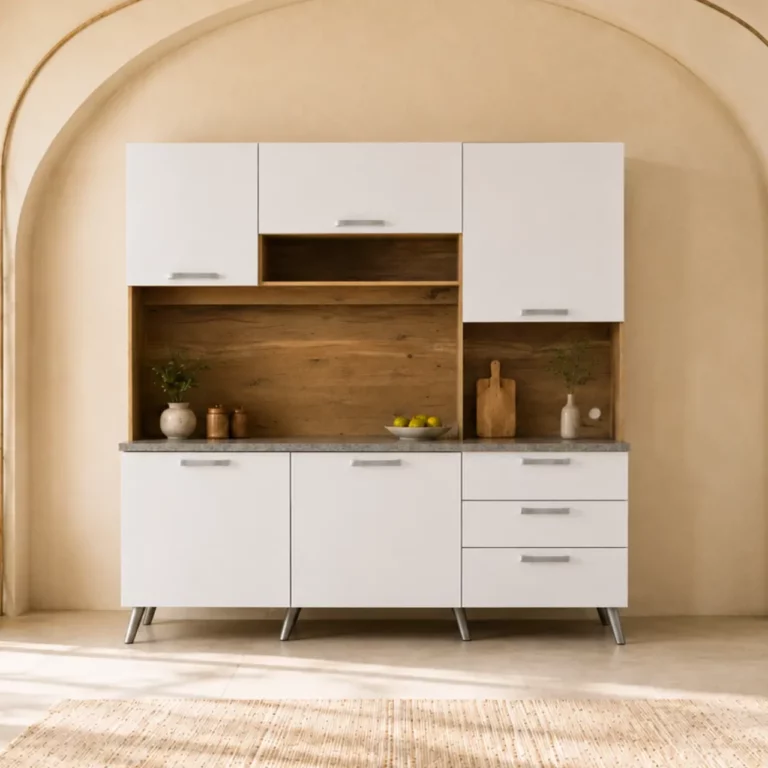 Ferrara Kitchen Dresser - UK Oak + Snow White