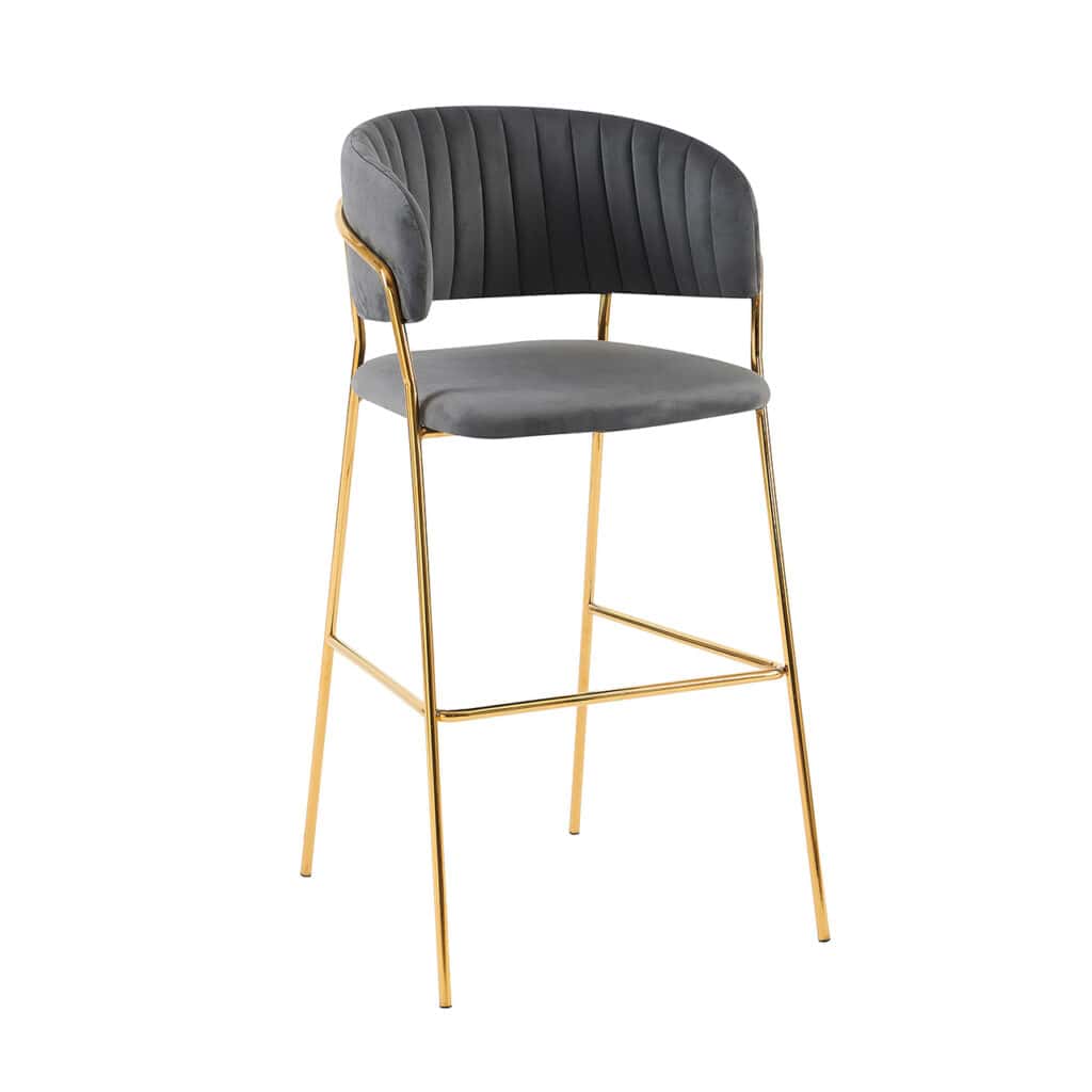 Gold Frame Bar Chair - Available in 4 Colours