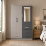 3 Door Wardrobe - Available in 2 Colours