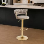 Stylish Gold Frame Bar Chair