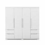 Modern Extended 4 Door Wardrobe - Available in 2 Colours - Image 6